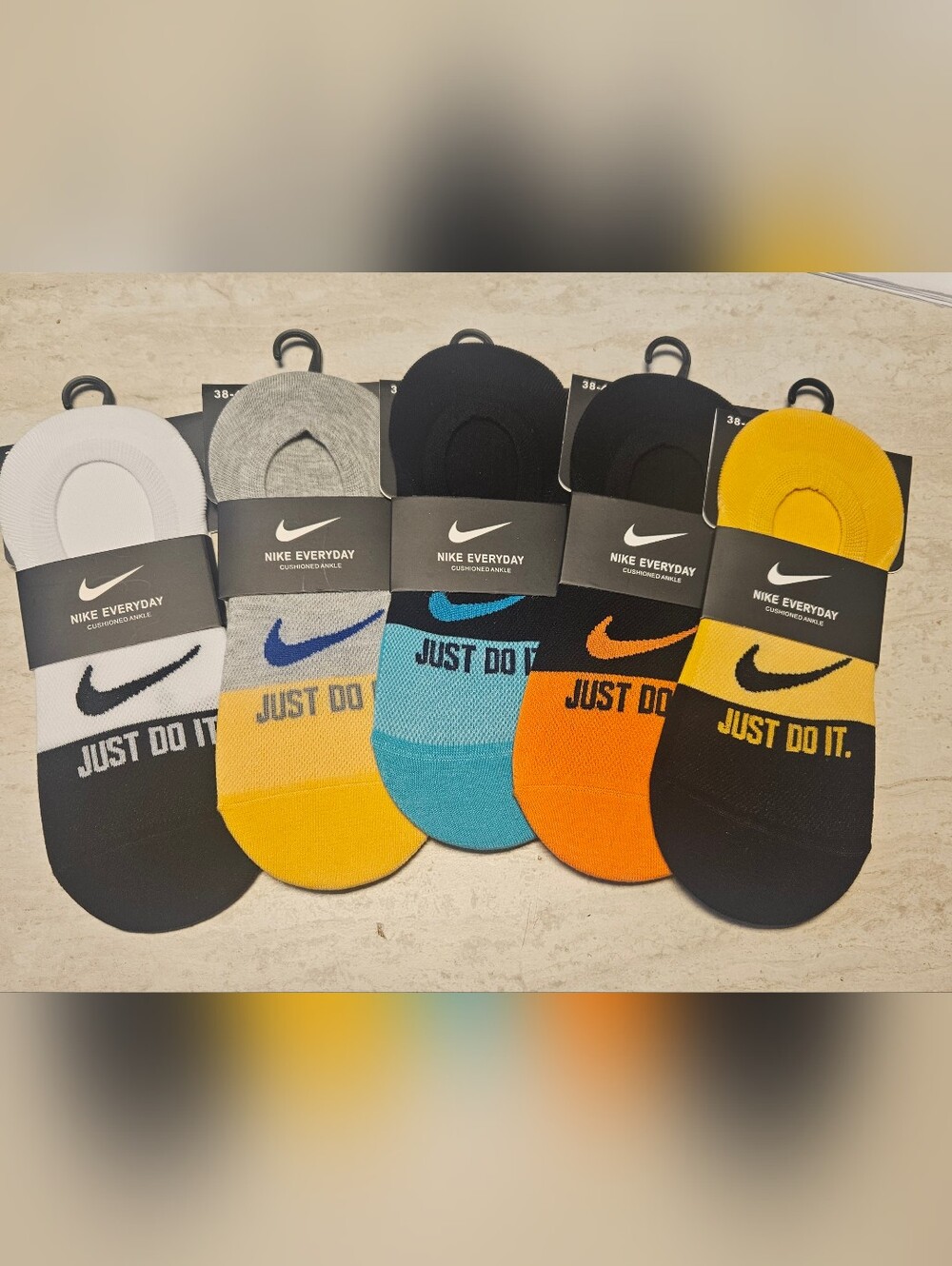 Nike Low-Cut No-Show Socks - Black, White, Gray, Yellow, Blue, Orange